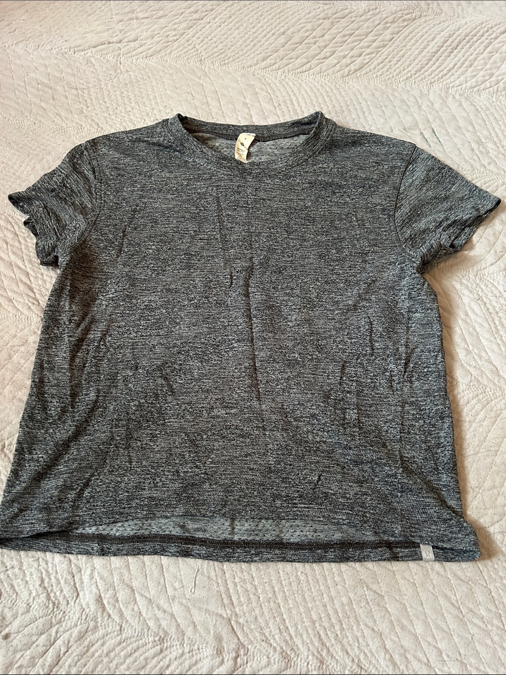 Lululemon Heathered Charcoal Short-Sleeve Tee